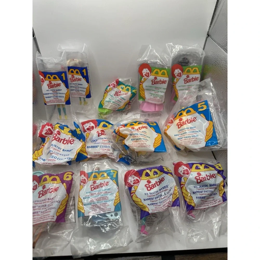 VINTAGE 1994 McDonald's Happy Meal Toys BARBIE Complete set of 8 UNOPENED